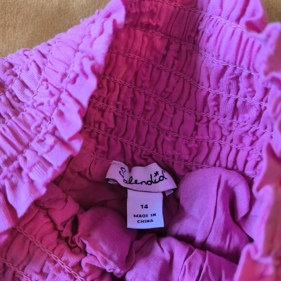 Splendid, Pink Twirl Skirt Cotton & Fully lined, Elastic Waist, Girls size 14 - Picture 4 of 5